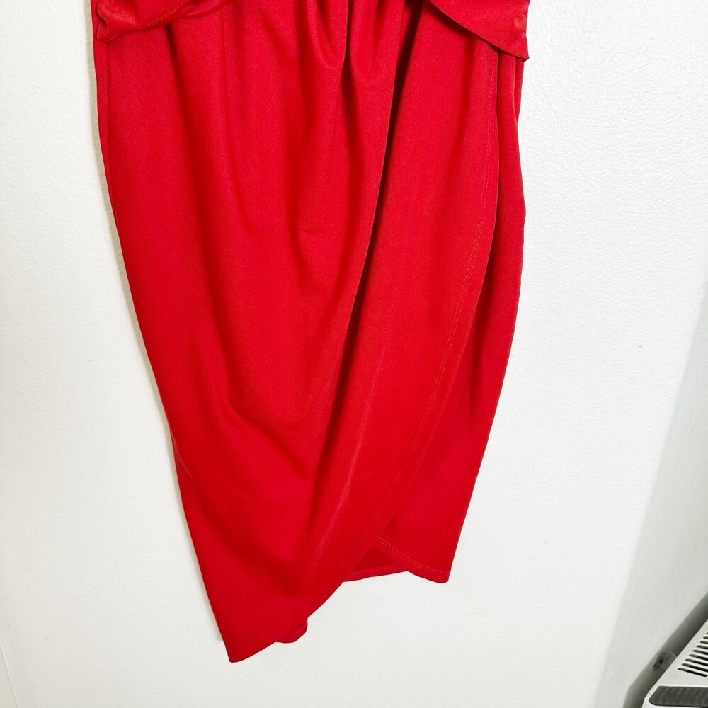 Hello Molly Bodycon Knee-Length Dress Red Knot Front sz M - Picture 3 of 10
